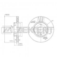 BS-5612 Zekkert Диск тормозной передний вентилируемый