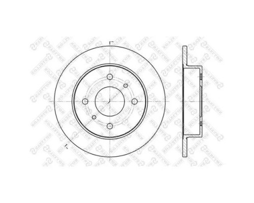 6020-2229-SX Stellox Диск тормозной задний