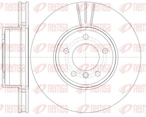6853.10 Remsa Диск тормозной передний вентилируемый