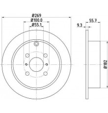 ND1081K Nisshinbo Диск тормозной задний