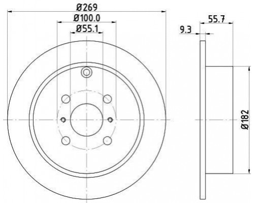 ND1081K Nisshinbo Диск тормозной задний