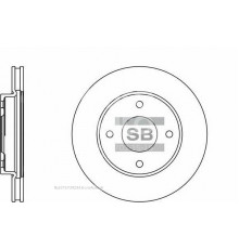 SD4207 HI-Q Диск тормозной передний не вентилируемый для Nissan Tiida (C11) 2007-2014