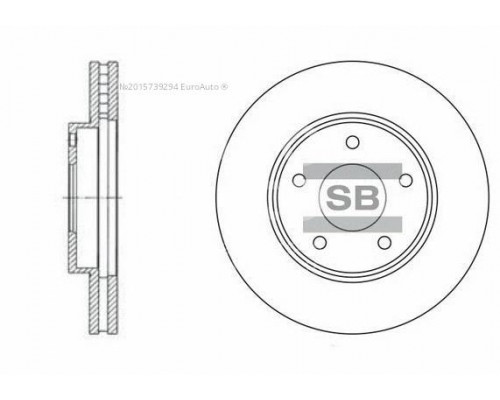 SD4202 HI-Q Диск тормозной передний вентилируемый