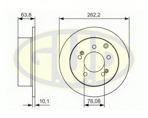 GDB110362 G.U.D Диск тормозной задний