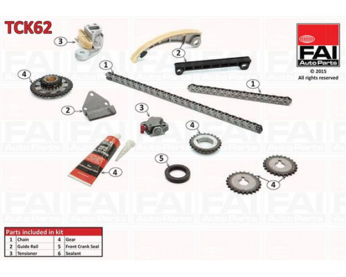 TCK62 FAI AutoParts  Цепь ГРМ к-кт