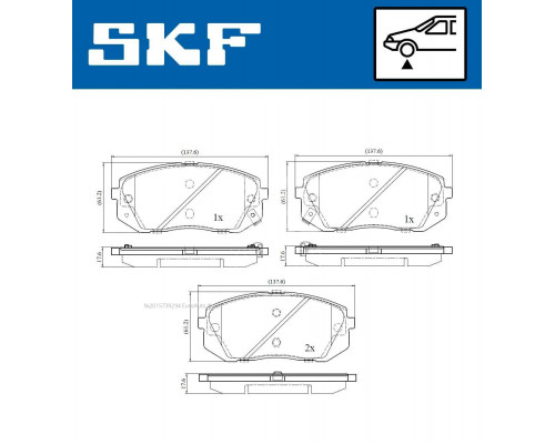 VKBP90174A SKF Колодки тормозные задние дисковые к-кт