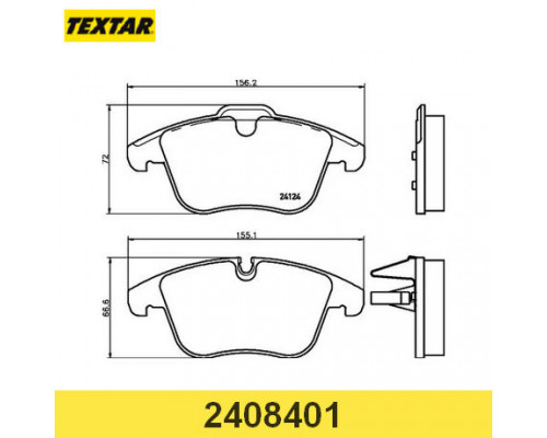 2408401 Textar Колодки тормозные передние к-кт