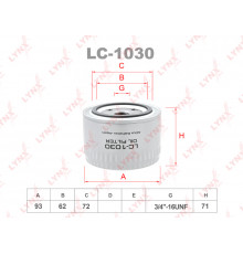 LC-1030 Lynx Фильтр масляный