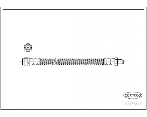19035149 Corteco Шланг тормозной задний