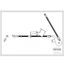19034954 Corteco Шланг тормозной передний правый для Peugeot 407 2004-2010