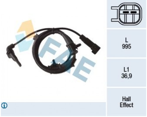 78262 FAE Датчик ABS передний для Opel Astra J 2010-2017