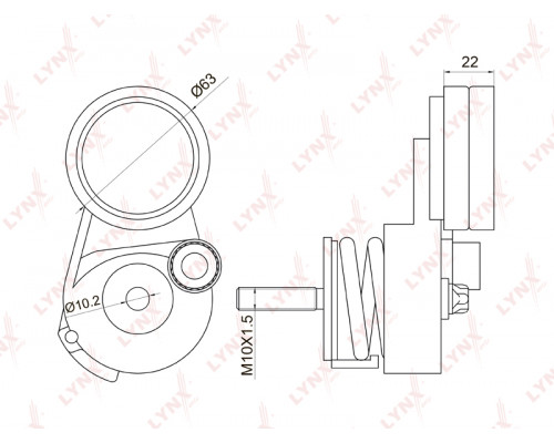 PT-3033 Lynx Натяжитель ремня