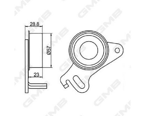 GT10130 GMB Ролик-натяжитель балансировочного вала