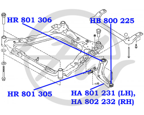 HB800225 Hanse Опора шаровая передней подвески