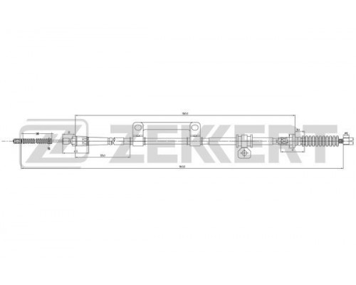 BZ-1004 Zekkert Трос стояночного тормоза левый