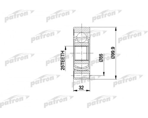 PCV1005 Patron ШРУС наружный/внутренний задний