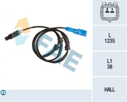 78233 FAE Датчик ABS передний для Peugeot 508 I 2010-2018