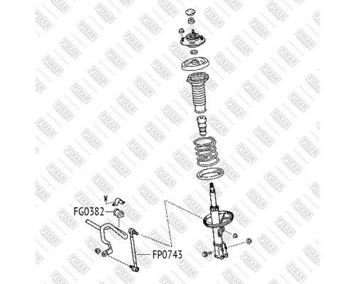 FP0743 Fixar Стойка переднего стабилизатора
