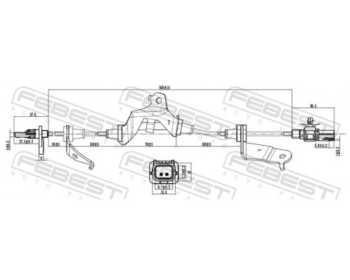 03606-003 FEBEST Датчик ABS передний левый