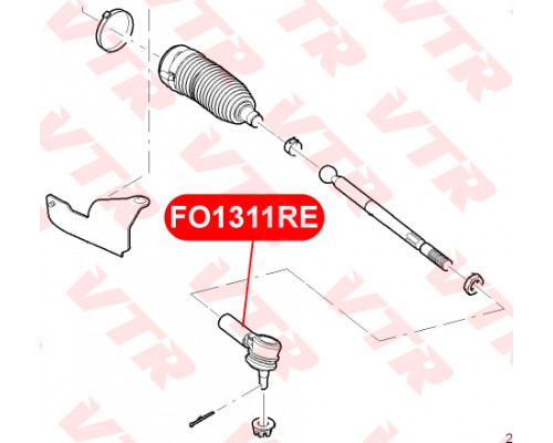 FO1311RE VTR Наконечник рулевой