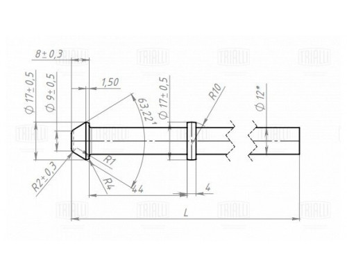 EMB0107 Trialli Кронштейн глушителя