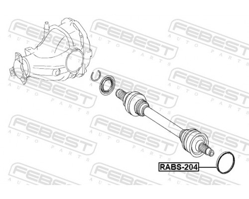 RABS-204 FEBEST Гребенка датчика ABS