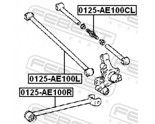 0125-AE100R FEBEST Рычаг задний продольный