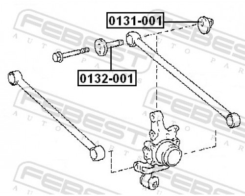 0132-001 FEBEST Втулка развала