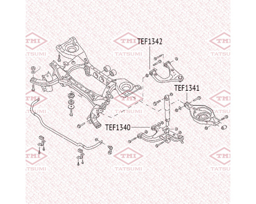 TEF1342 Tatsumi Сайлентблок заднего рычага передний для Nissan Pathfinder (R51) 2005-2014