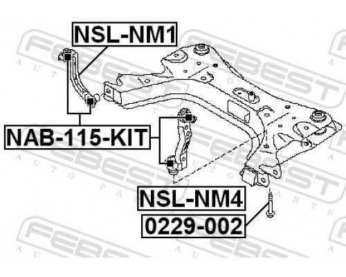 NAB-115-KIT FEBEST Сайлентблок передний