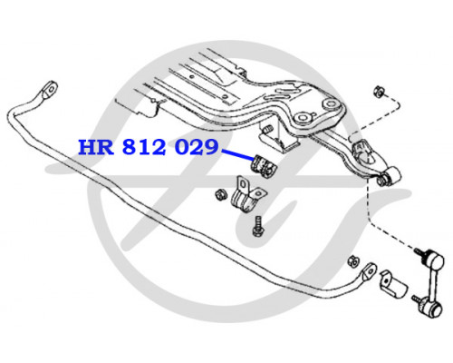 HR812029 Hanse Втулка (сайлентблок) заднего стабилизатора