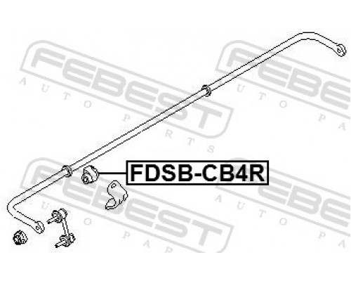 FDSB-CB4R FEBEST Втулка (сайлентблок) заднего стабилизатора