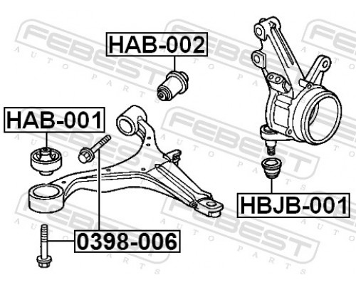 HBJB-001 FEBEST Пыльник шаровой опоры