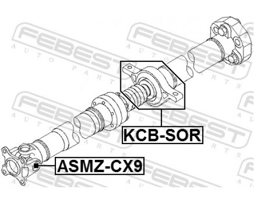 KCB-SOR FEBEST Подшипник подвесной