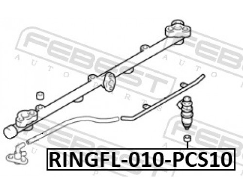 RINGFL-010-PCS10 FEBEST Р/к топливной форсунки для Lexus GS 300 1993-1998