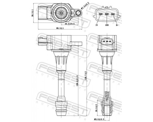 02640-005 FEBEST Катушка зажигания