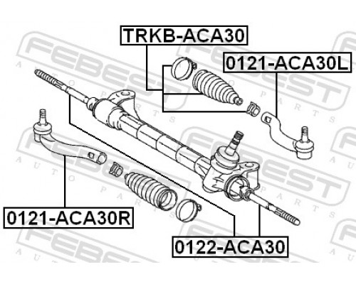 0122-ACA30 FEBEST Тяга рулевая для Toyota RAV 4 2006-2013