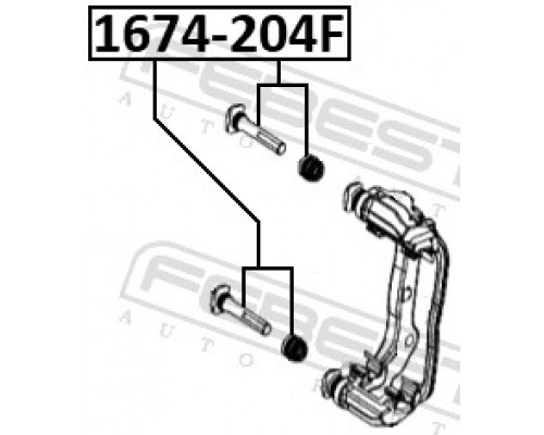 1674-204F FEBEST Втулка направляющая суппорта для Mercedes Benz GLK-Class X204 2008-2015