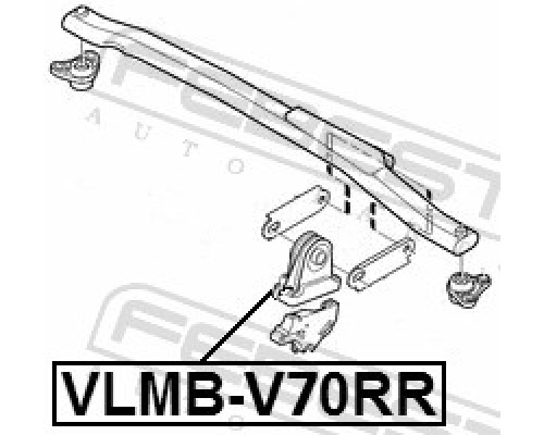 VLMB-V70RR FEBEST Сайлентблок опоры двигателя