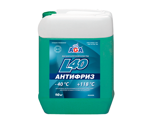 Антифриз AGA-L40 зеленый (9.46 л/10 кг)