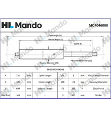 MOP046008 Mando Амортизатор капота для VW Golf VI 2009-2013