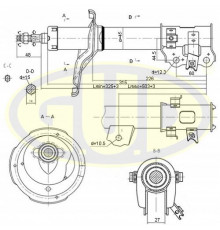 GSA333517 G.U.D Амортизатор передний левый