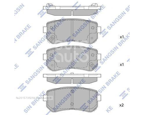 SP1187 HI-Q Колодки тормозные задние дисковые к-кт