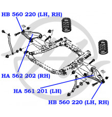 HA561201 Hanse Рычаг передний левый