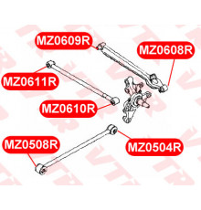 MZ0608R VTR Сайлентблок поперечной тяги наружный для Mazda 626 (GE) 1992-1997