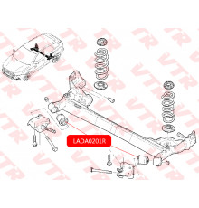 LADA0201R VTR Сайлентблок задней балки для VAZ Lada Vesta 2015>