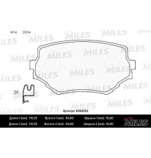 E400252 Miles Колодки тормозные передние к-кт