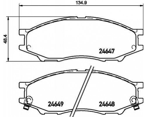 NP2038 Nisshinbo Колодки тормозные передние к-кт для Nissan Almera Classic (B10) 2006-2013