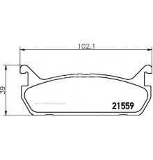 T3032 Pagid Колодки тормозные задние дисковые к-кт