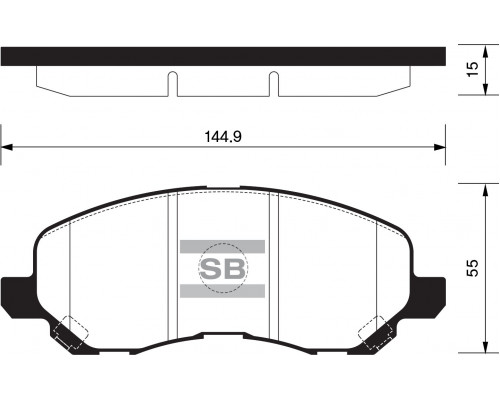 SP1360 Sangsin Колодки тормозные передние к-кт